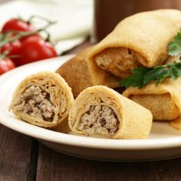 Домашние блинчики с мясом Домашние блинчики с мясом