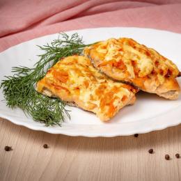 Горбуша под овощами с сыром Горбуша под овощами с сыром